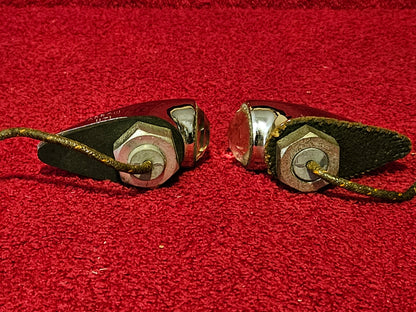 Vintage Arrow 1171 Chrome Faceted Jeweled Fender Marker Light Pair Used