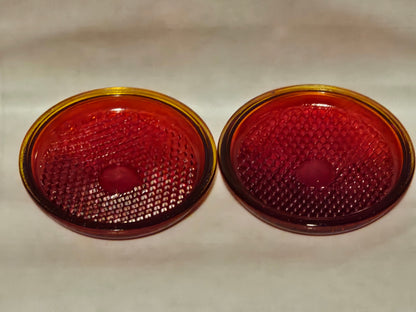 1937 Ford Tail Lights Buckets Trim Lens Pair NOS