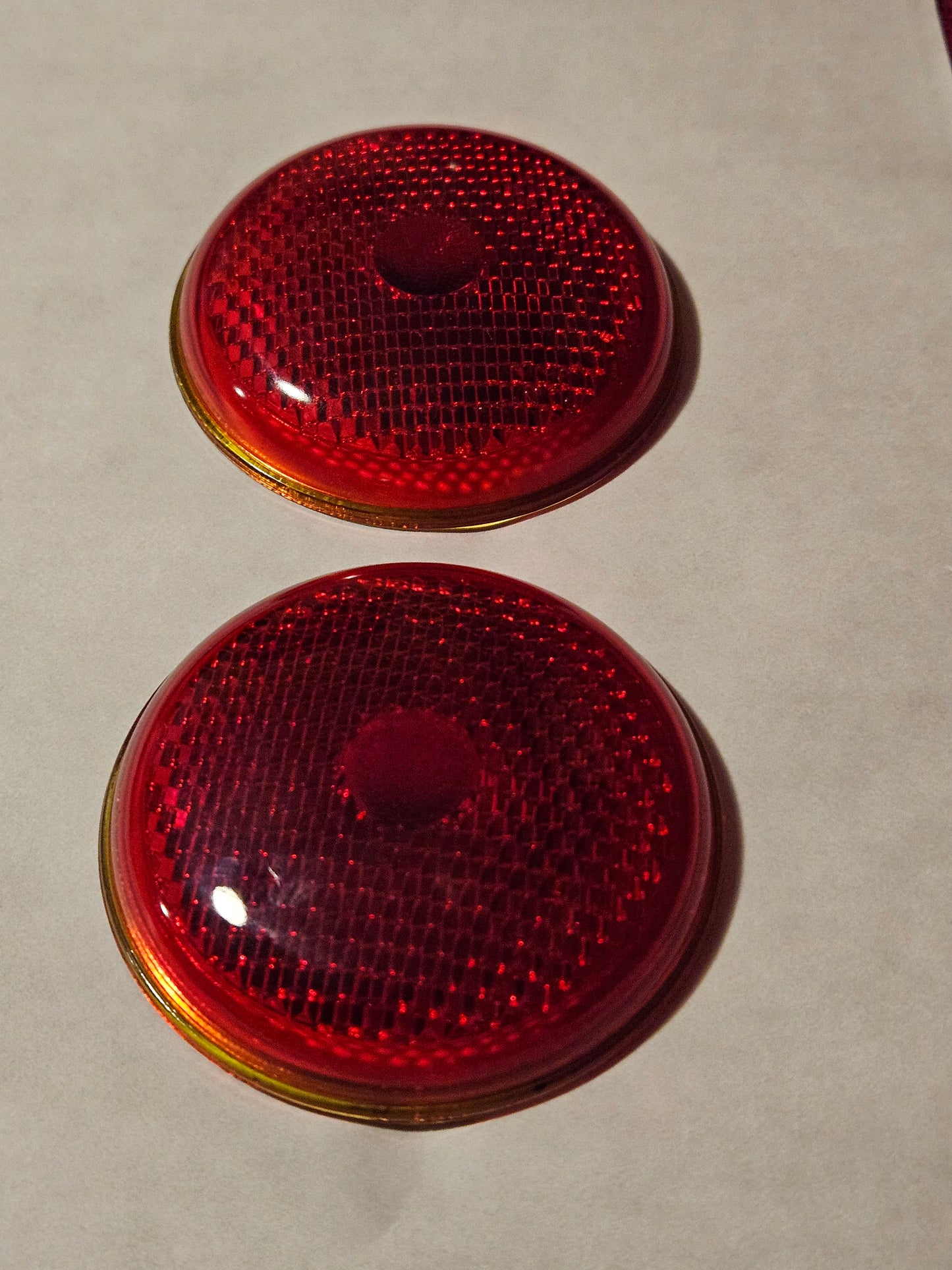 1937 Ford Tail Lights Buckets Trim Lens Pair NOS