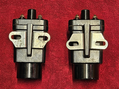 Tungsten Ignition Coils with Mounting Brackets Matched Pair USED