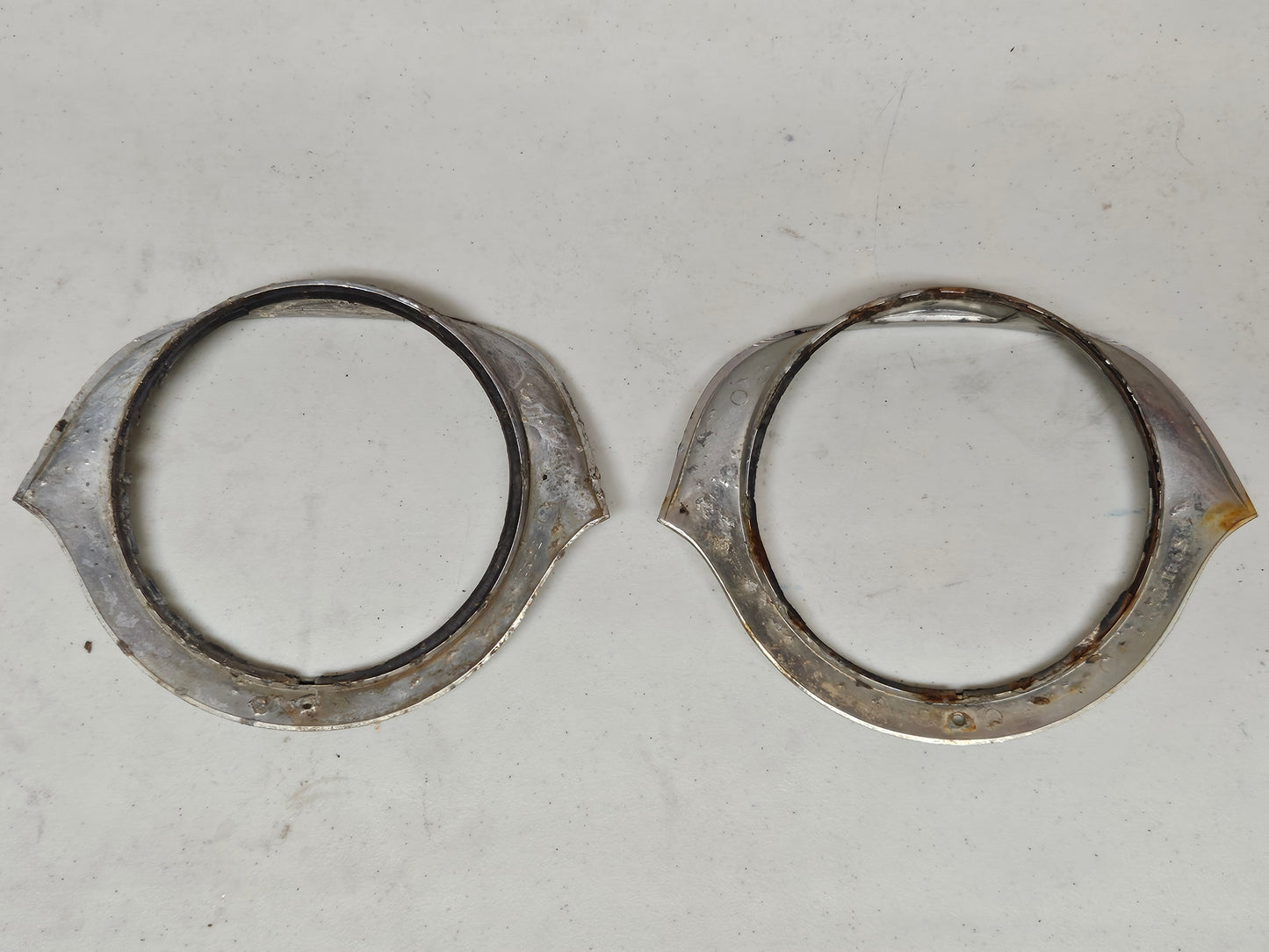 1954 1955 Cadillac 5941973 Headlight Trim Bezels Pair Original OEM