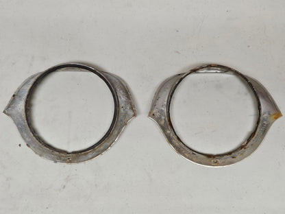 1954 1955 Cadillac 5941973 Headlight Trim Bezels Pair Original OEM