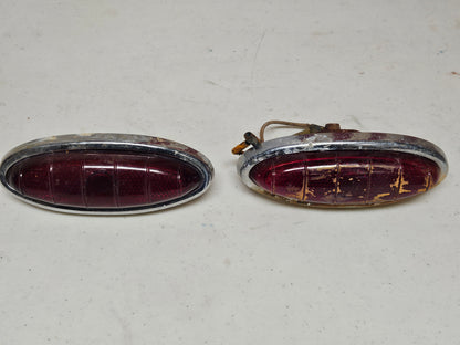 1949-1950 Ford 8A-13404-A Tail Lights Pair Original