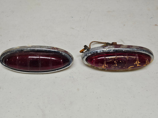 1949-1950 Ford 8A-13404-A Tail Lights Pair Original