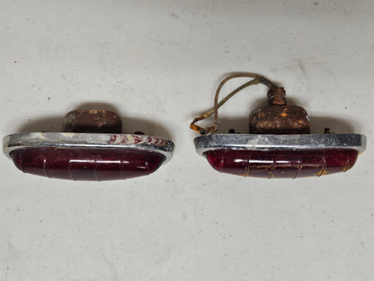 1949-1950 Ford 8A-13404-A Tail Lights Pair Original
