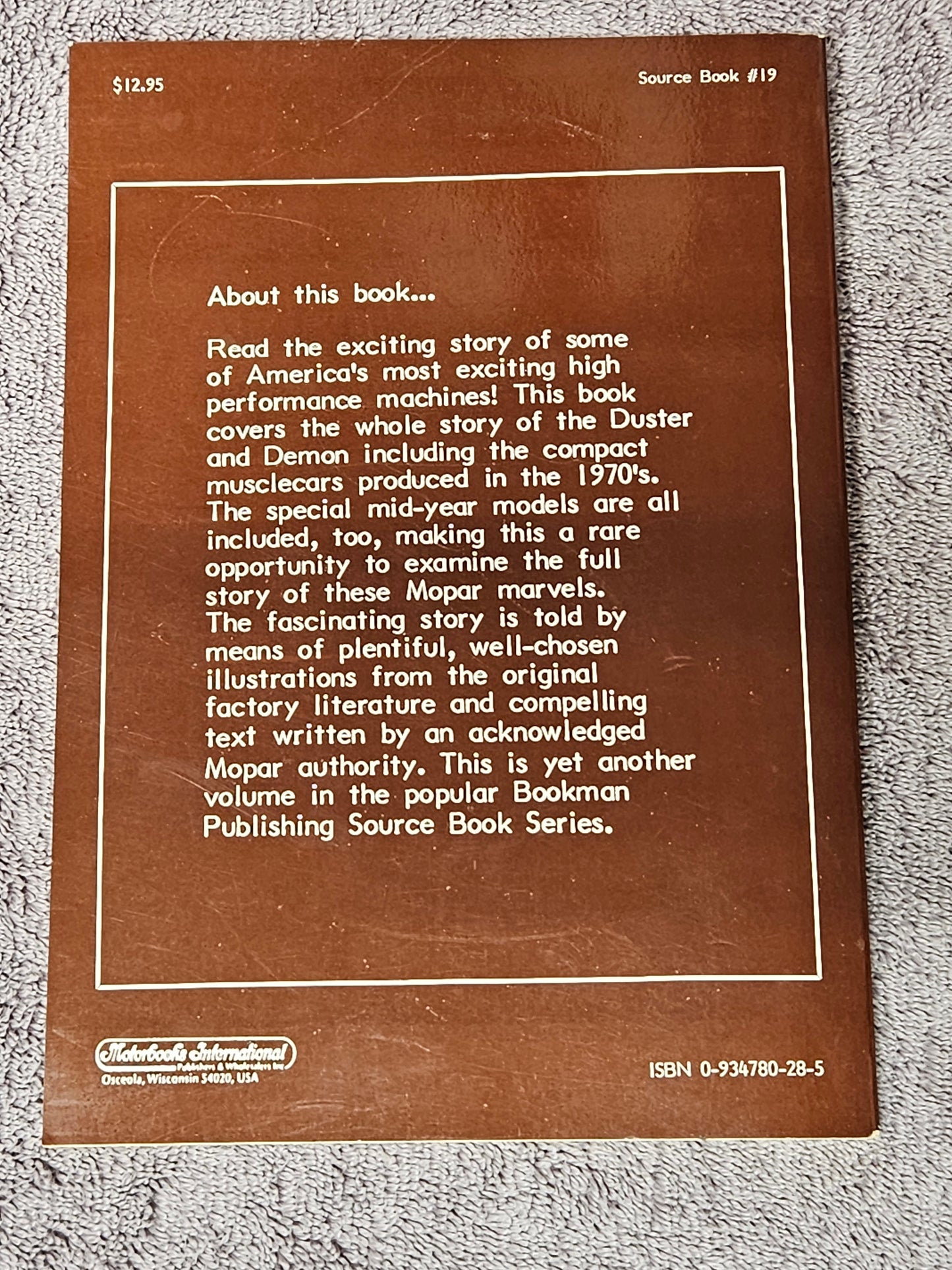 Demon Duster A Source Book USED