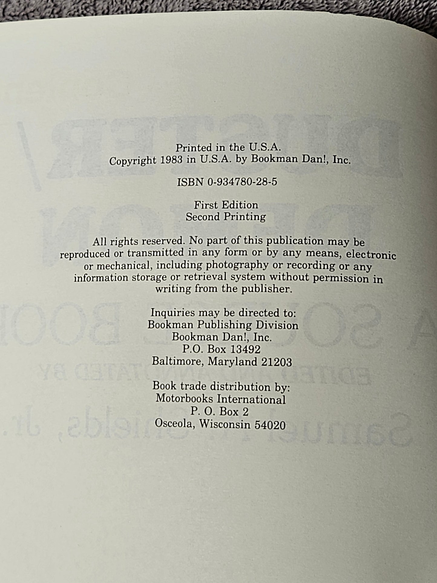 Demon Duster A Source Book USED