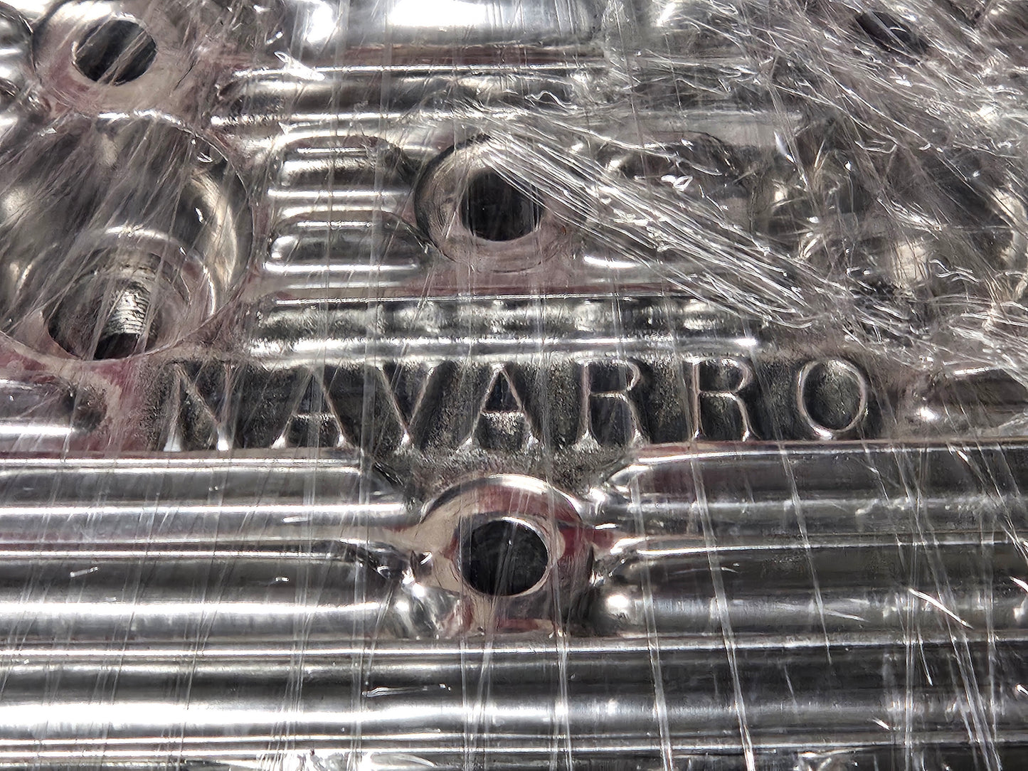 Navarro 59A Ford Flathead V8 Finned Aluminum Heads Pair New Polished 24-Stud