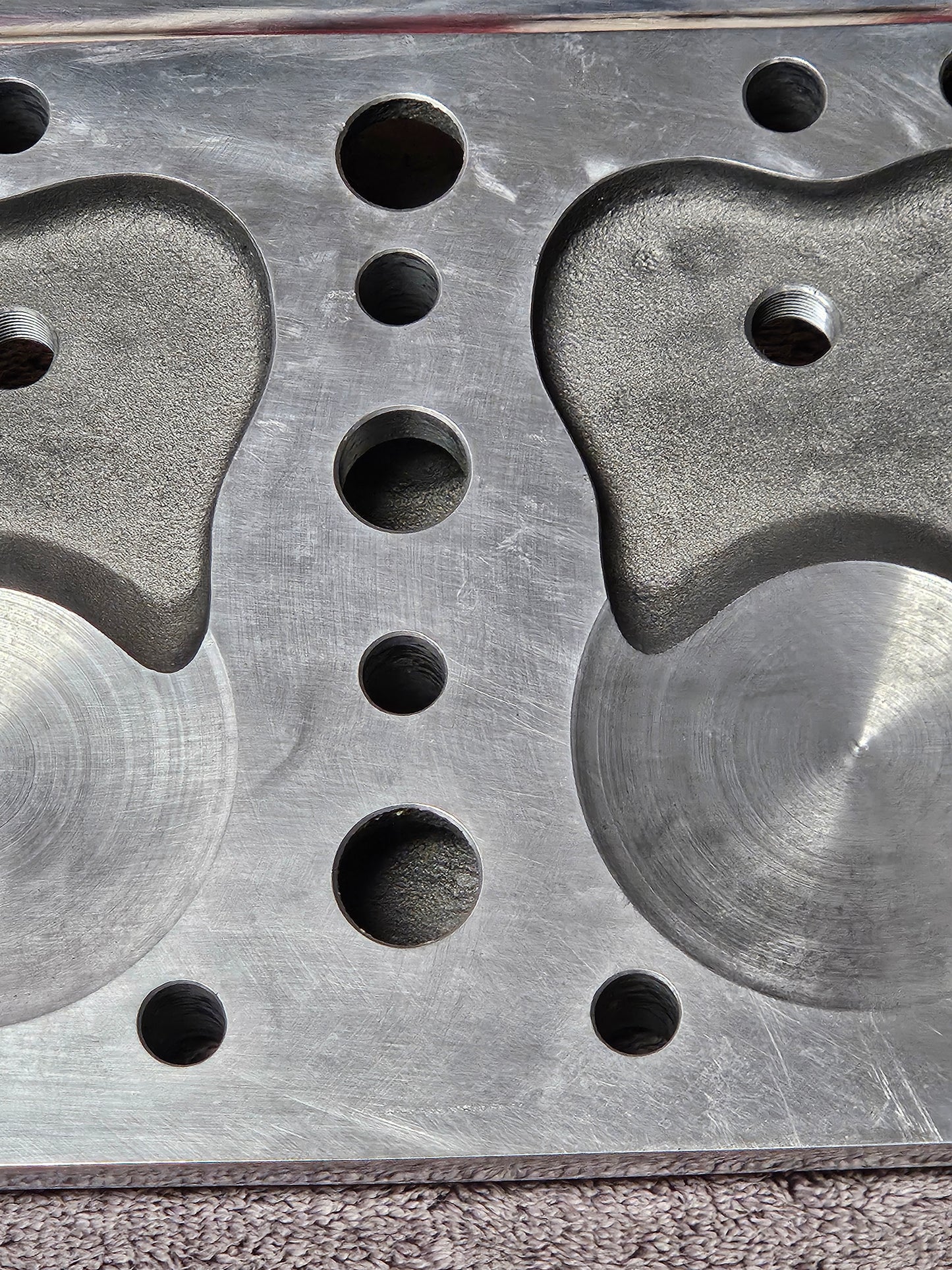 Navarro 59A Ford Flathead V8 Finned Aluminum Heads Pair New Polished 24-Stud