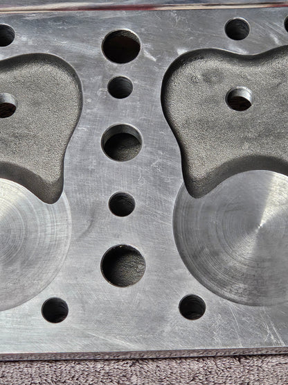 Navarro 59A Ford Flathead V8 Finned Aluminum Heads Pair New Polished 24-Stud