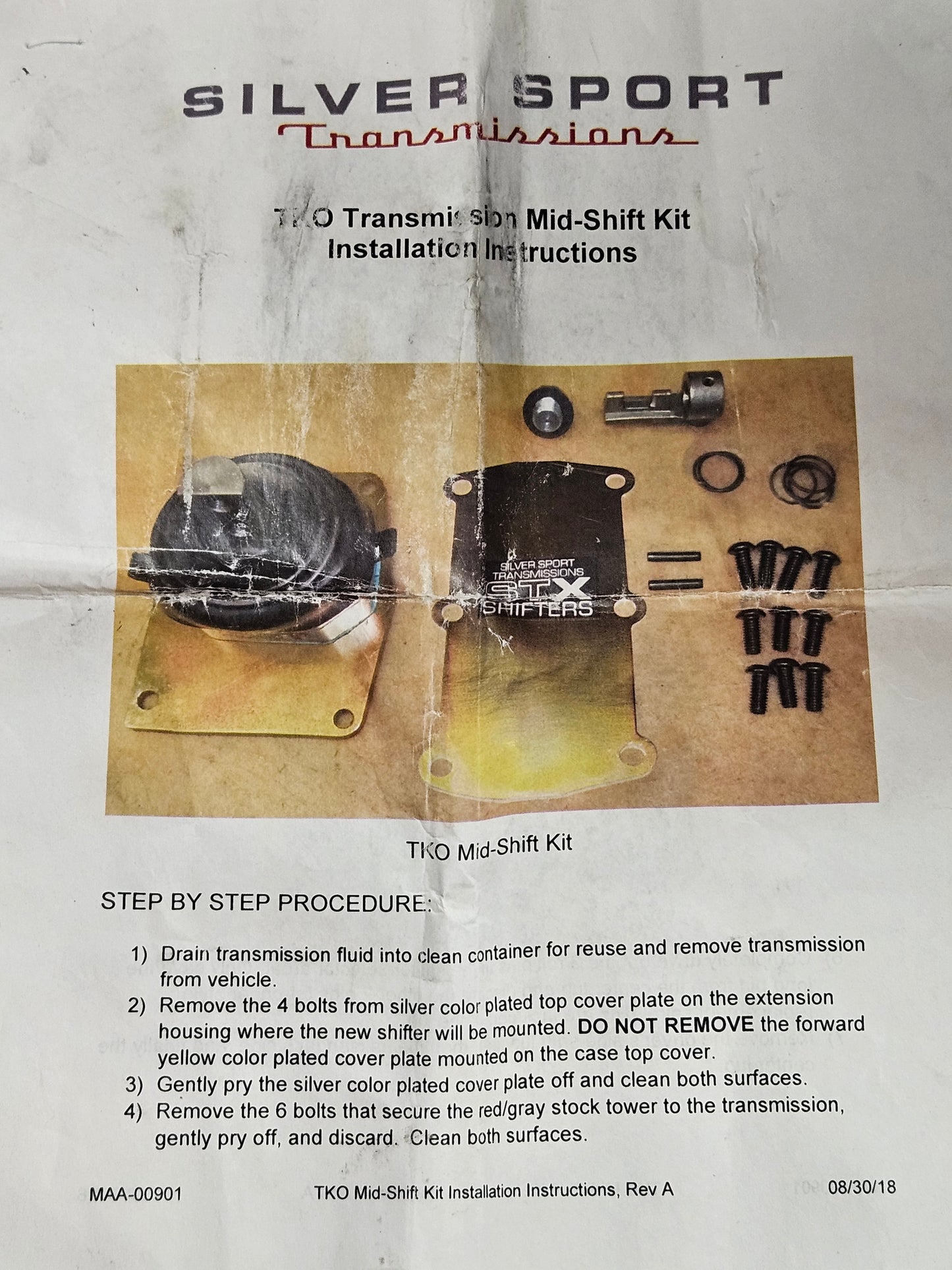 Silver Sport TKO Transmission Mid-Shift Shifter Kit NEW