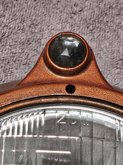 1937-1939 Ford Jeweled Sealed Beam Headlight Conversion Kit Pair USED