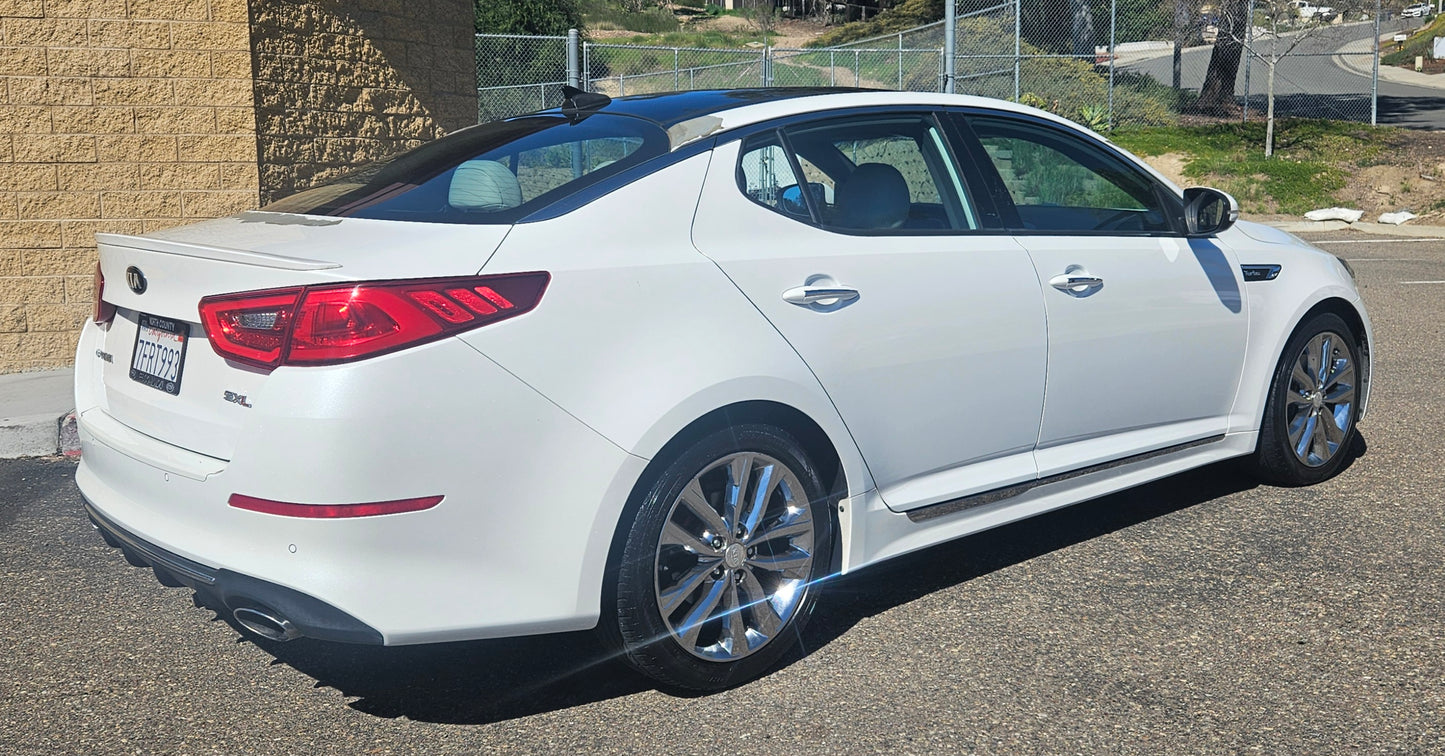 2014 KIA Optima SXL Turbo 2.0L White Sedan White Leather SOLD