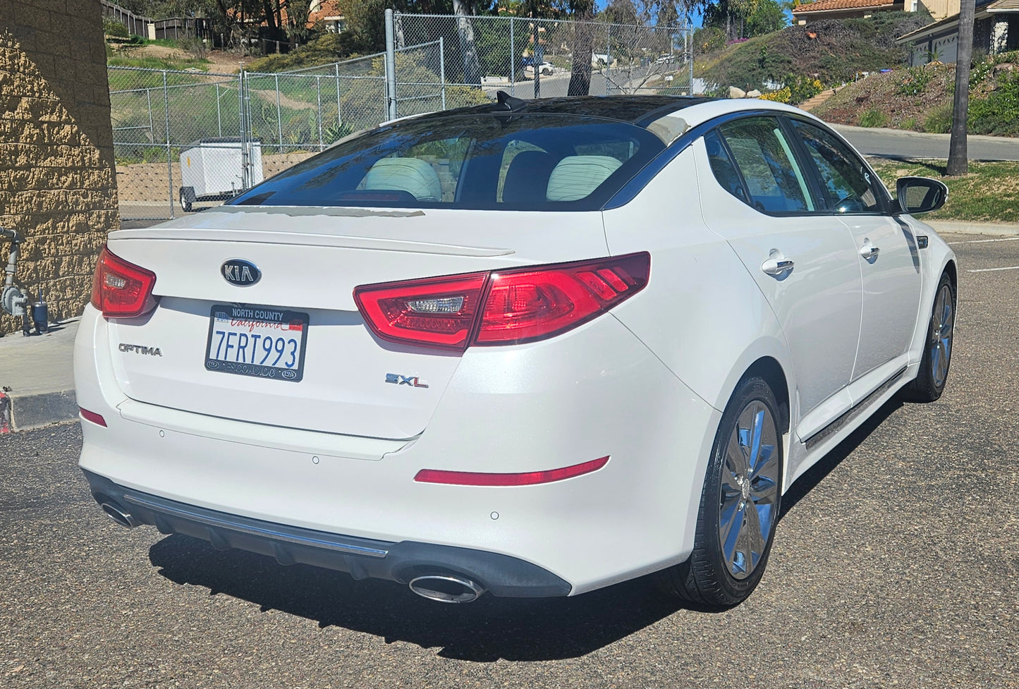 2014 KIA Optima SXL Turbo 2.0L White Sedan White Leather SOLD