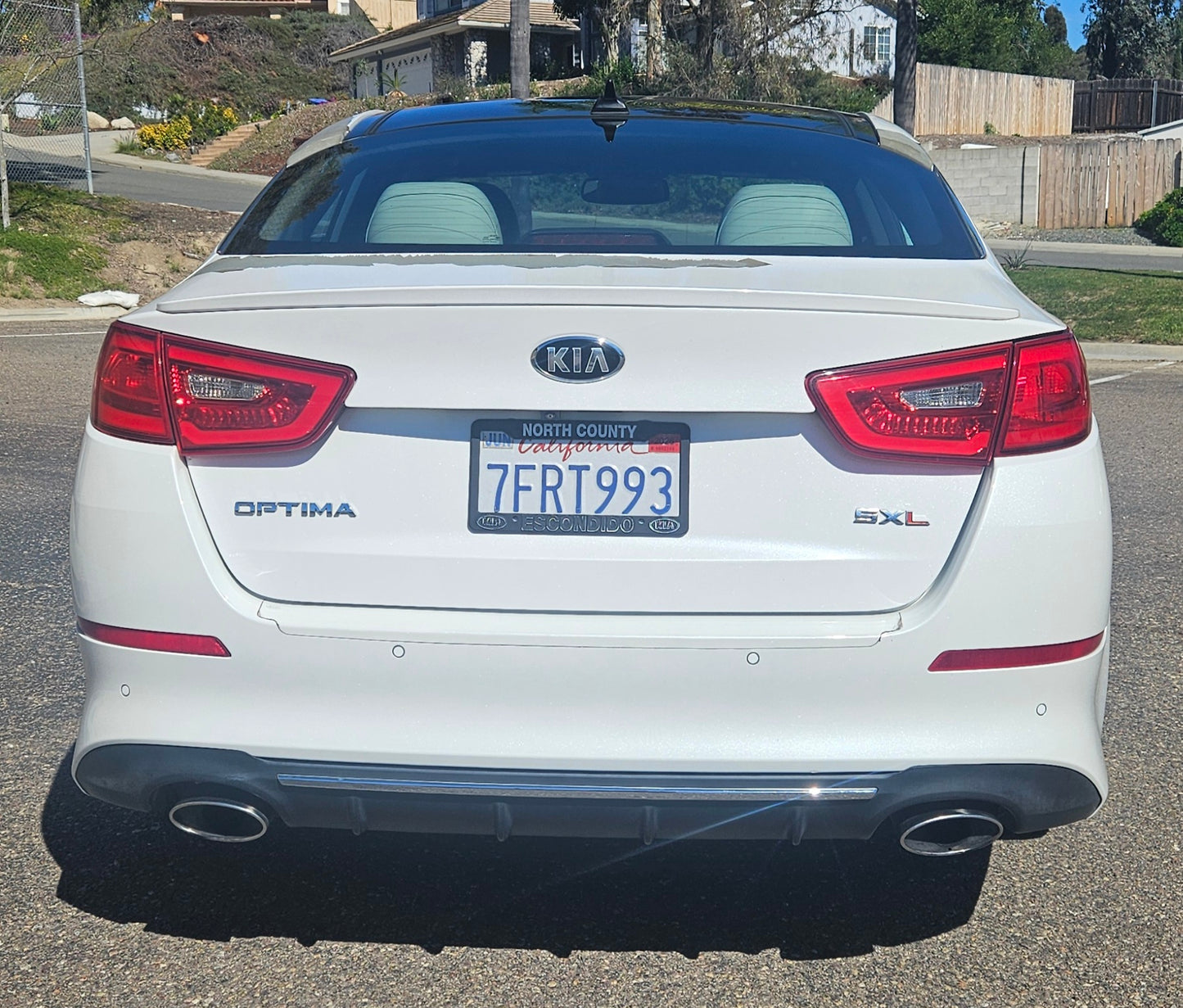 2014 KIA Optima SXL Turbo 2.0L White Sedan White Leather SOLD