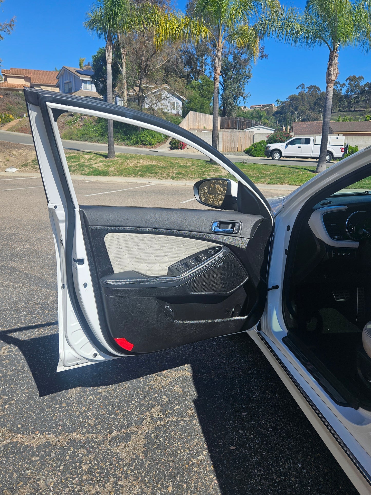 2014 KIA Optima SXL Turbo 2.0L White Sedan White Leather SOLD