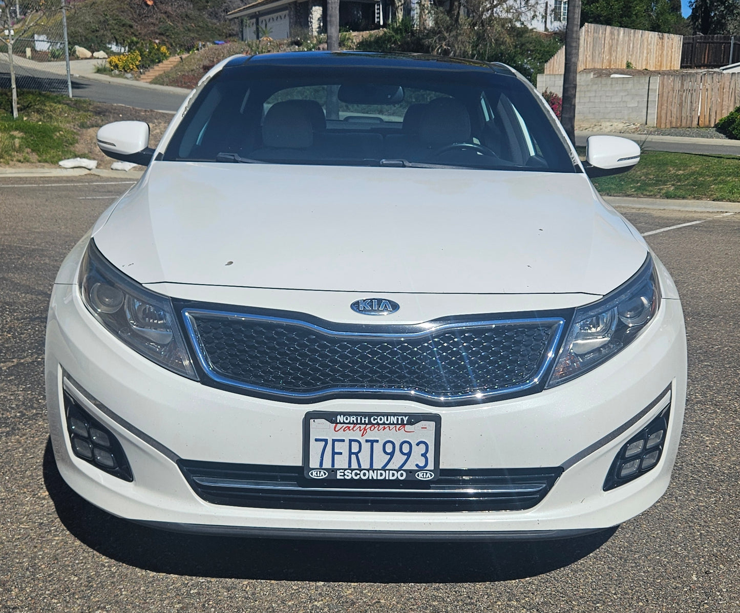 2014 KIA Optima SXL Turbo 2.0L White Sedan White Leather SOLD
