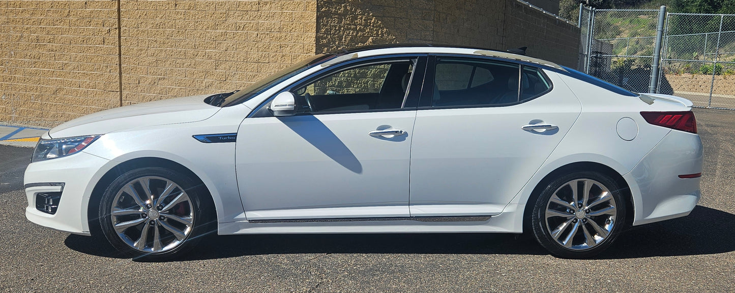 2014 KIA Optima SXL Turbo 2.0L White Sedan White Leather SOLD