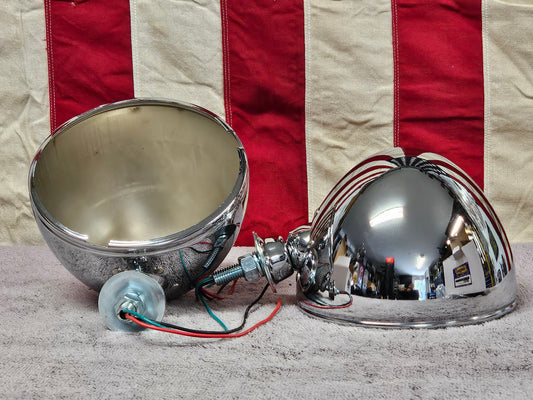 Chrome 7 inch Dietz Style Headlight Bucket Pair NEW