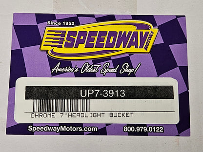 Chrome 7 inch Dietz Style Headlight Bucket Pair NEW