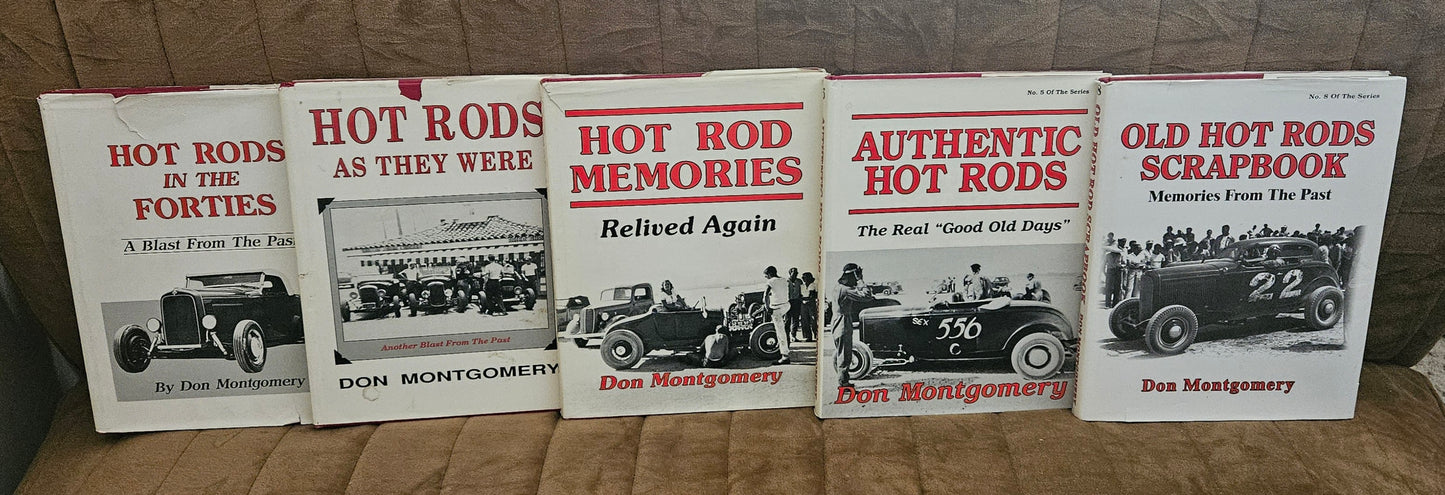 Don Montgomery Hot Rod Book Collection x5 Signed Hardcover Automobilia