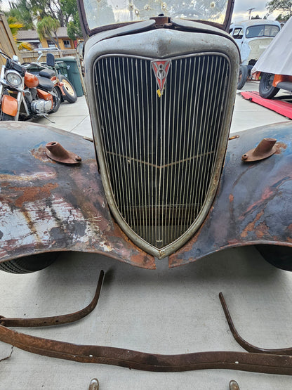 1934 Ford Roadster Project – All Steel, Rumble Seat, 8BA Flathead, CA Title!