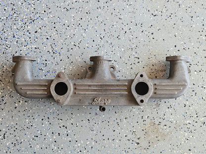 Rare Sharp C82 Chevy 216 235 261 Stovebolt Inline 6 Dual Carb Intake Manifold