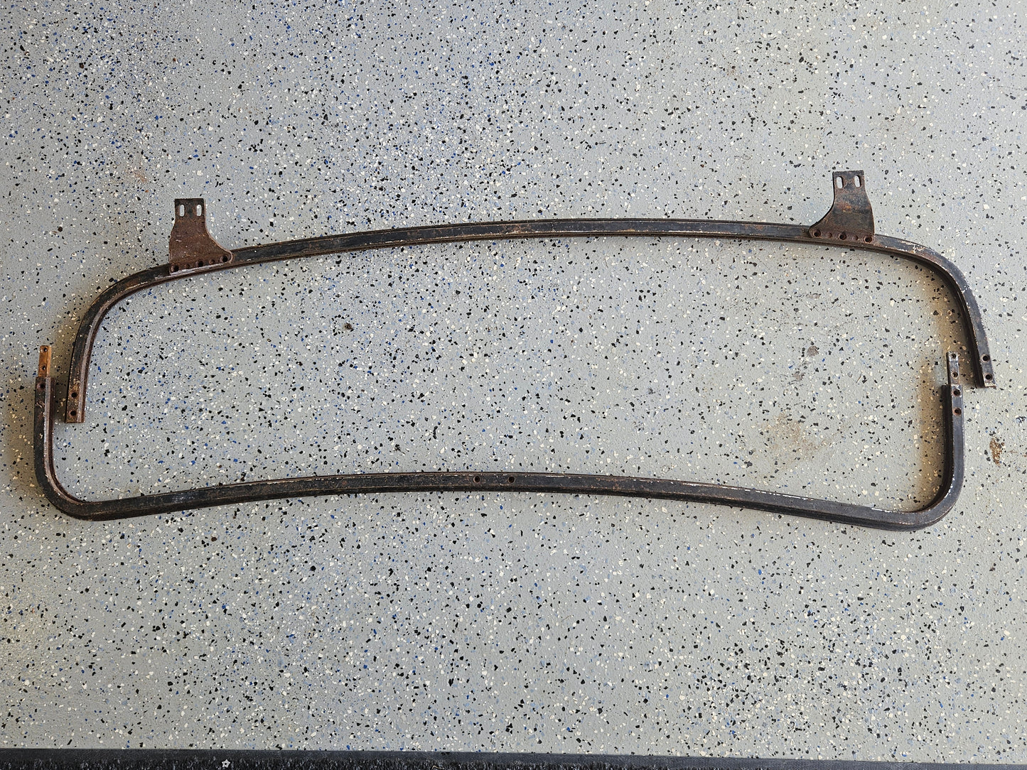 1935-36 Ford 48-45410 Closed Car Windshield Frame – Solid, Rust-Free Original