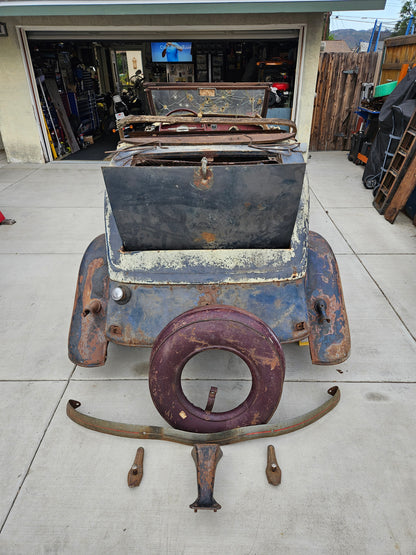 1934 Ford Roadster Project – All Steel, Rumble Seat, 8BA Flathead, CA Title!