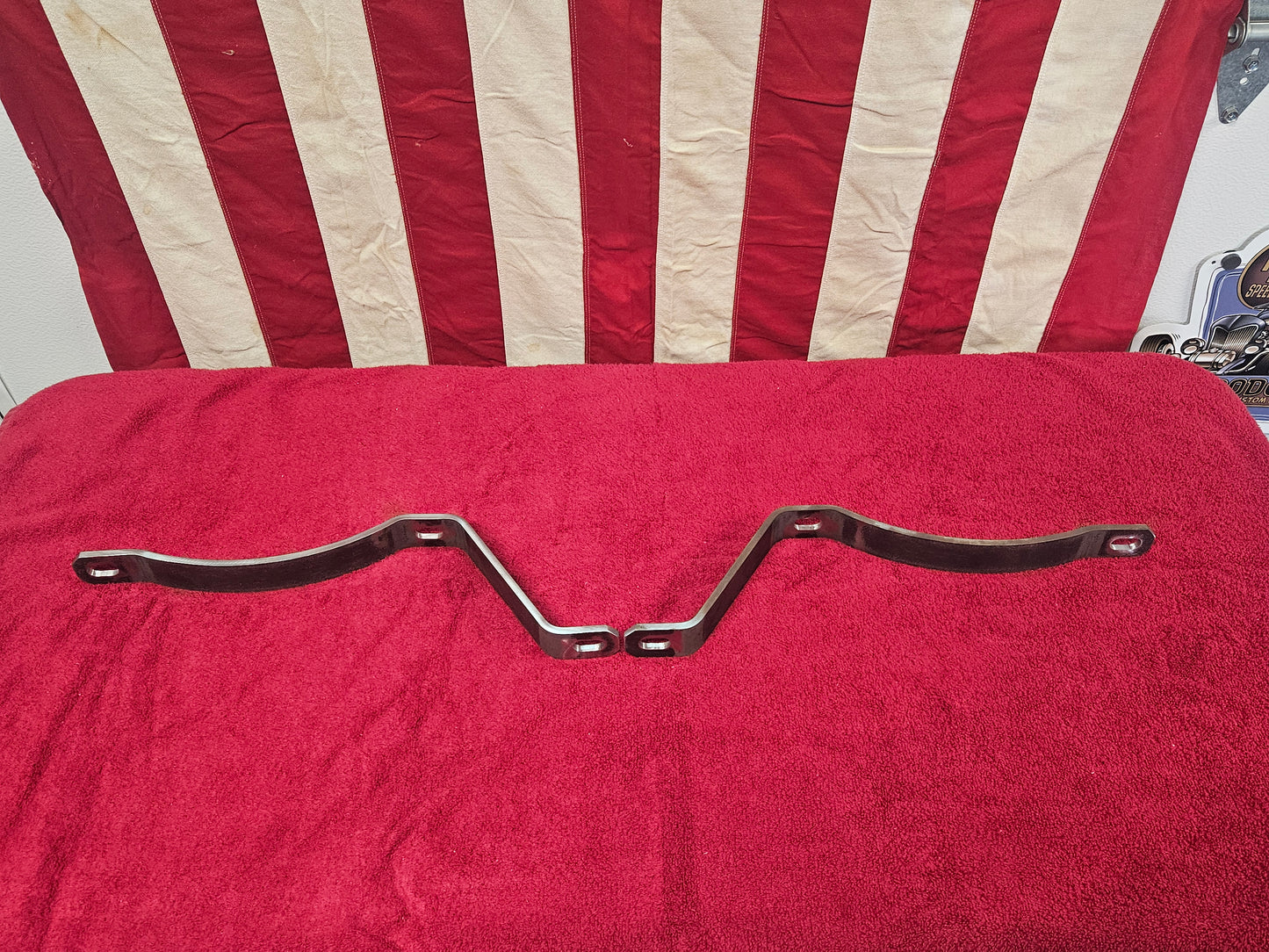 1935-1936 Ford Rear Bumper Brackets Shortened Pair New Custom