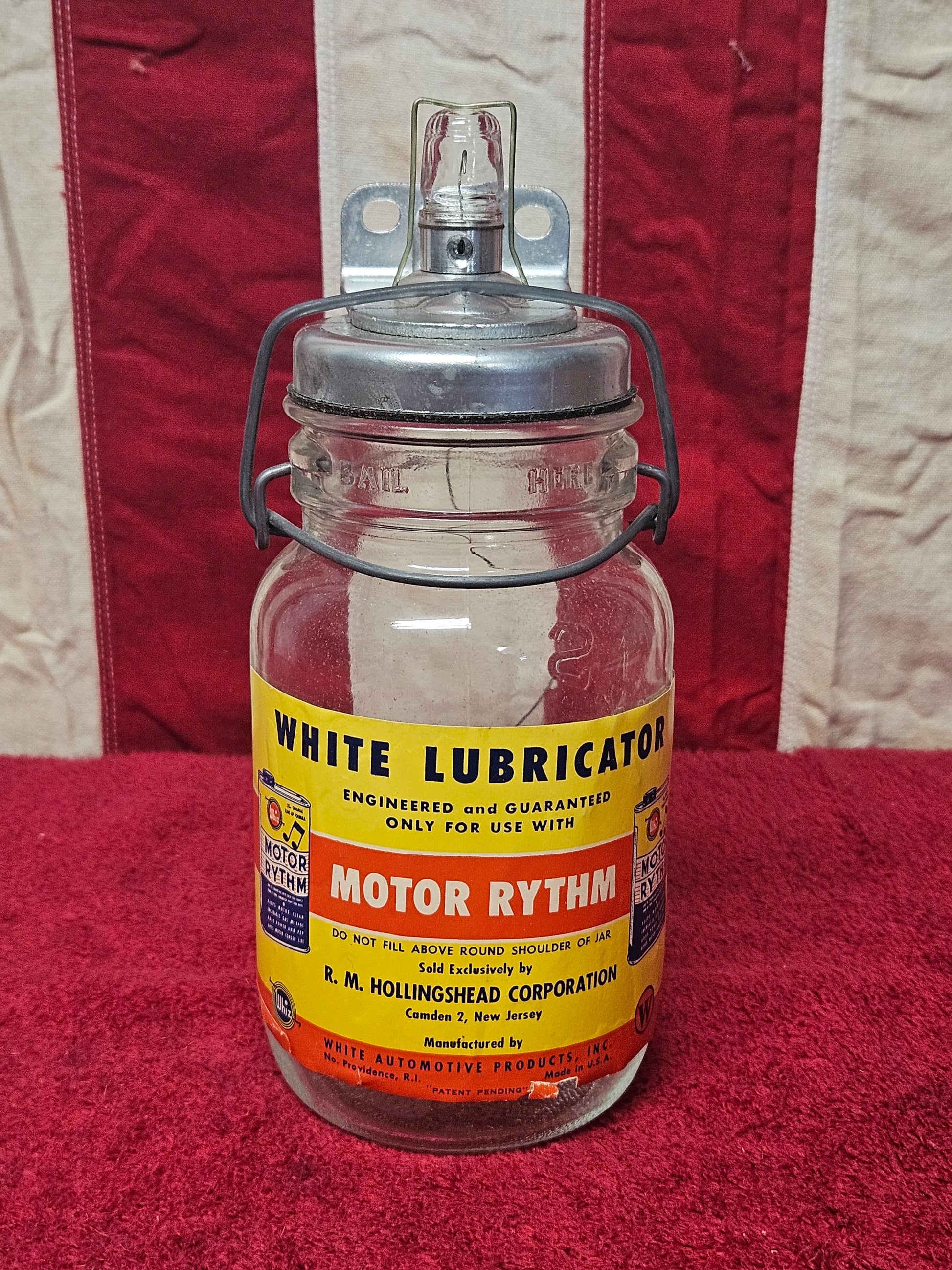 White Motor Rythm lubricator glass reservoir jar
