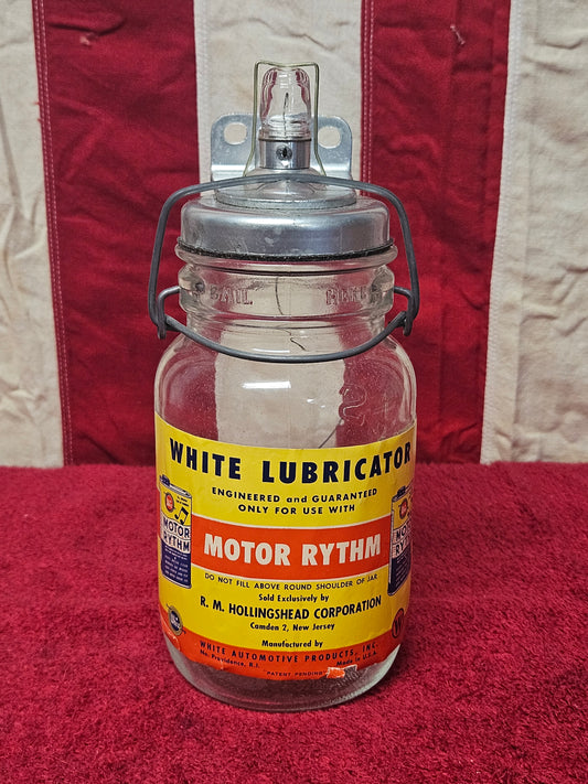 White Motor Rythm lubricator glass reservoir jar