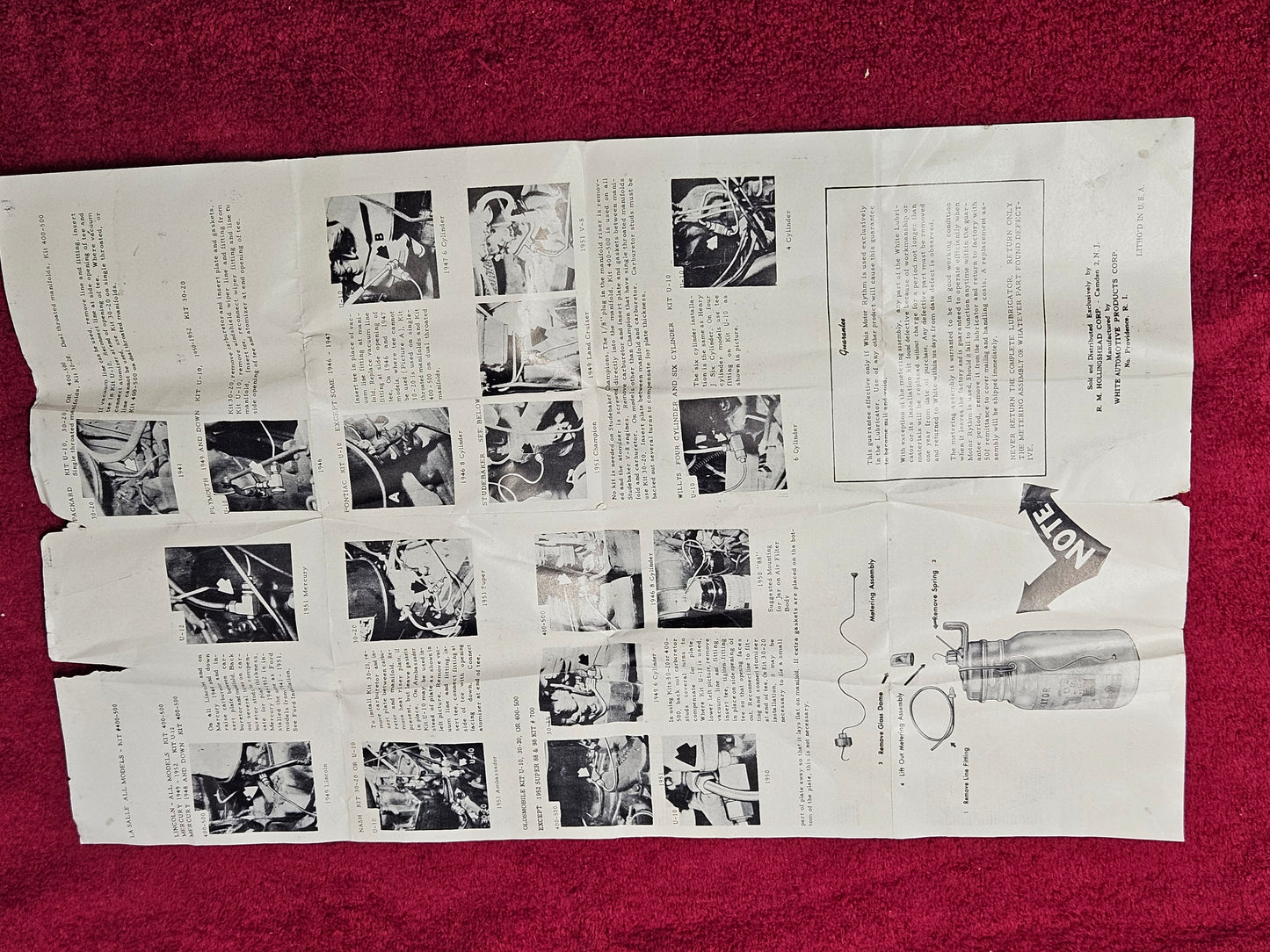 White Motor Rythm installation instructions detail