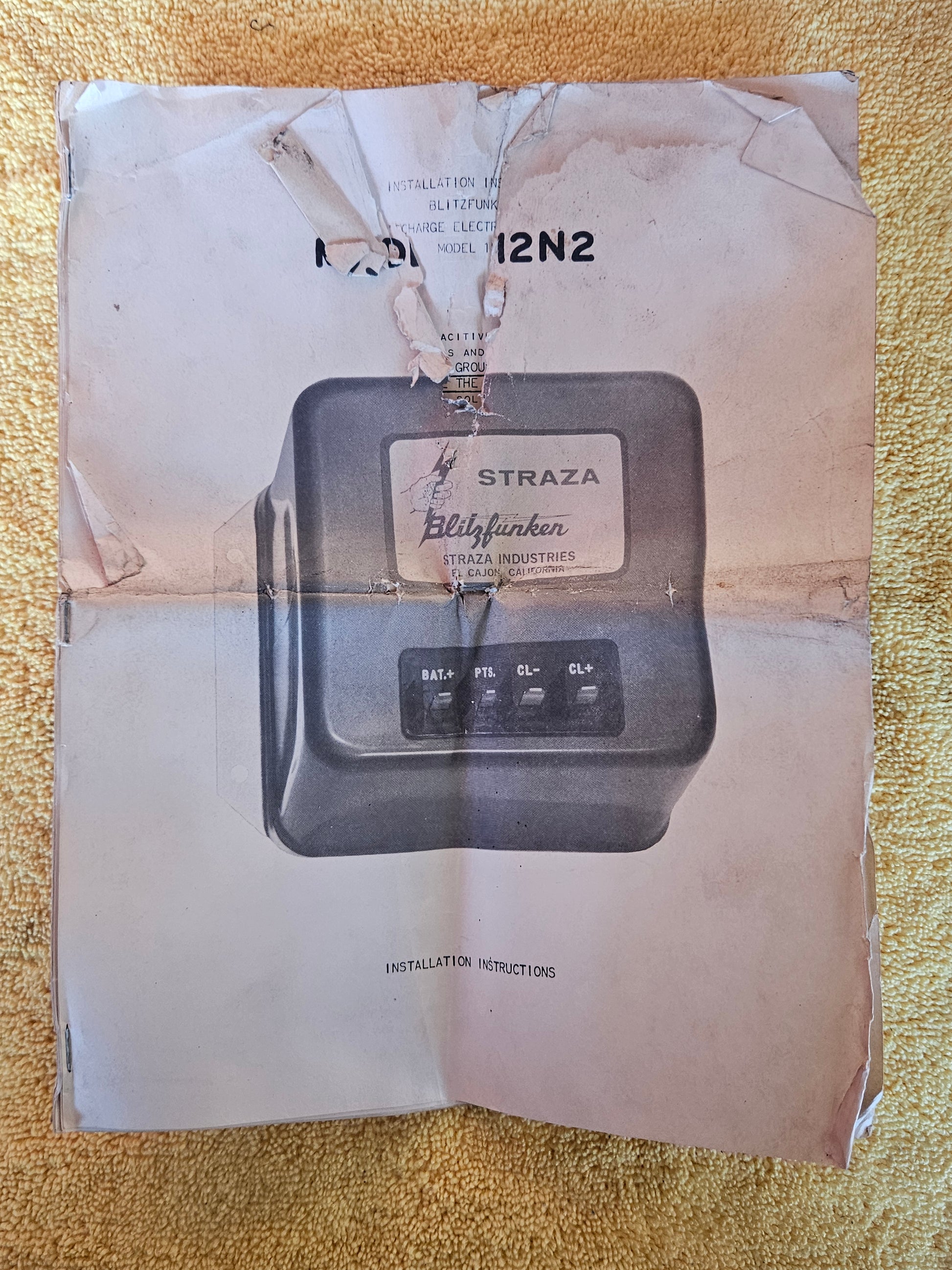 Blitzfunken instruction sheet showing wiring diagrams