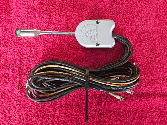 NOS Signal-Stat 600 Sigaide turn signal switch with chromed lever, green jewel and coiled wiring loom