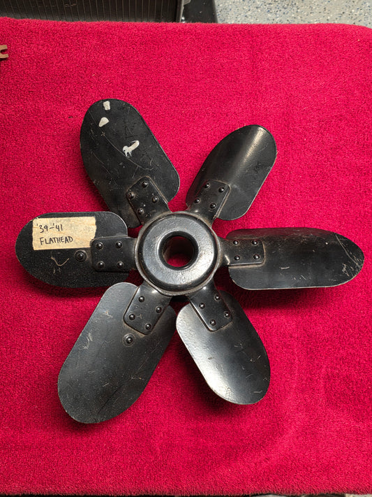 6 blade fan front view with owner tag
