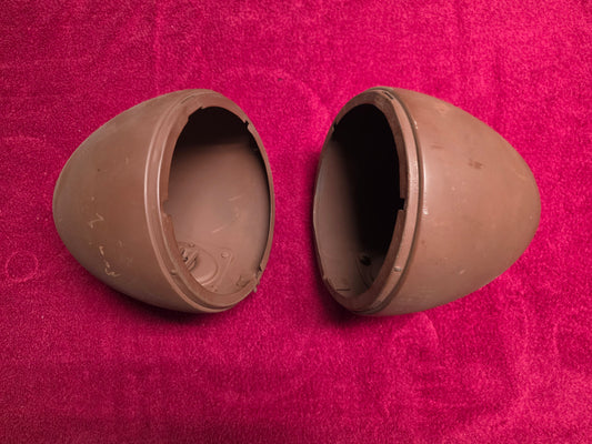 1936 Ford headlight shells pair, original