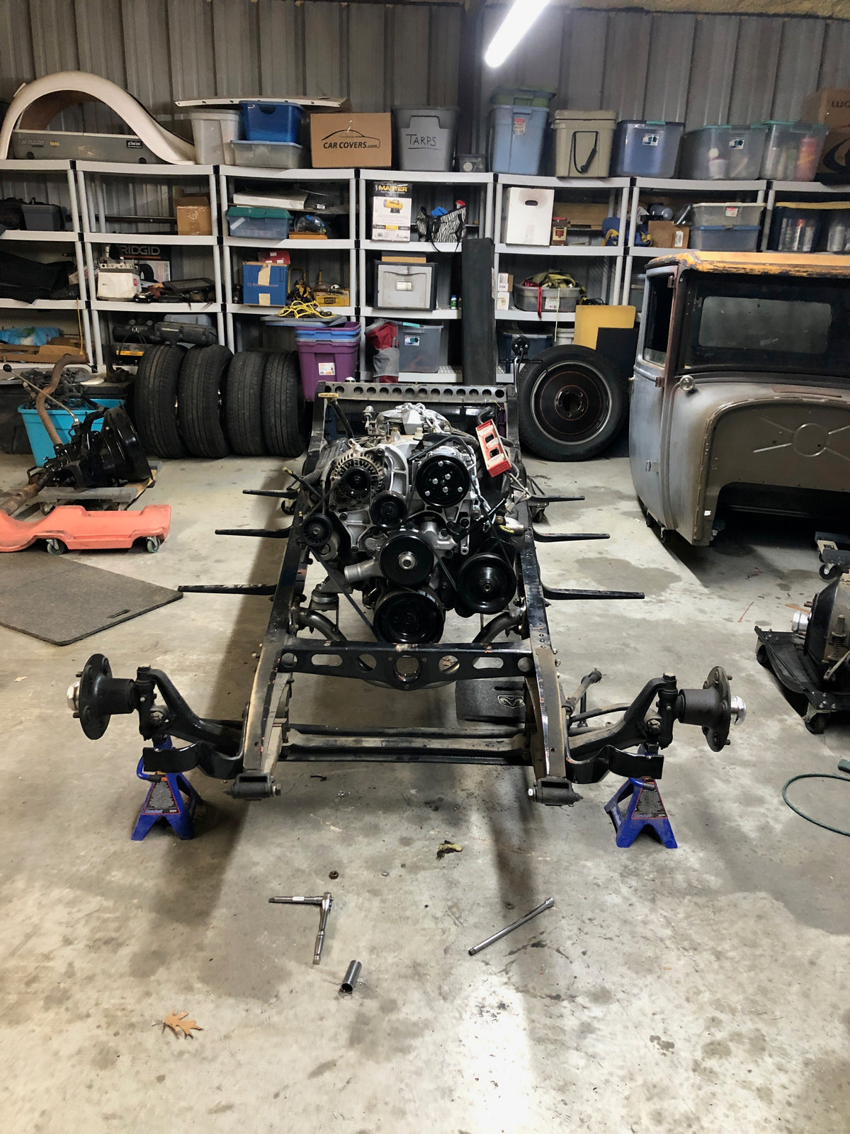 1926 Dodge Coupe Hot Rod - Original Frame, Dropped Axle, 5.2 Magnum EFI, Overdrive, A/C SOLD
