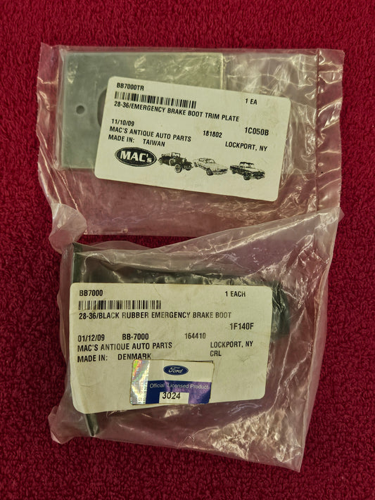 1928-1936 Ford BB7000 BB7000TR Emergency Brake Boot Plate Kit NEW