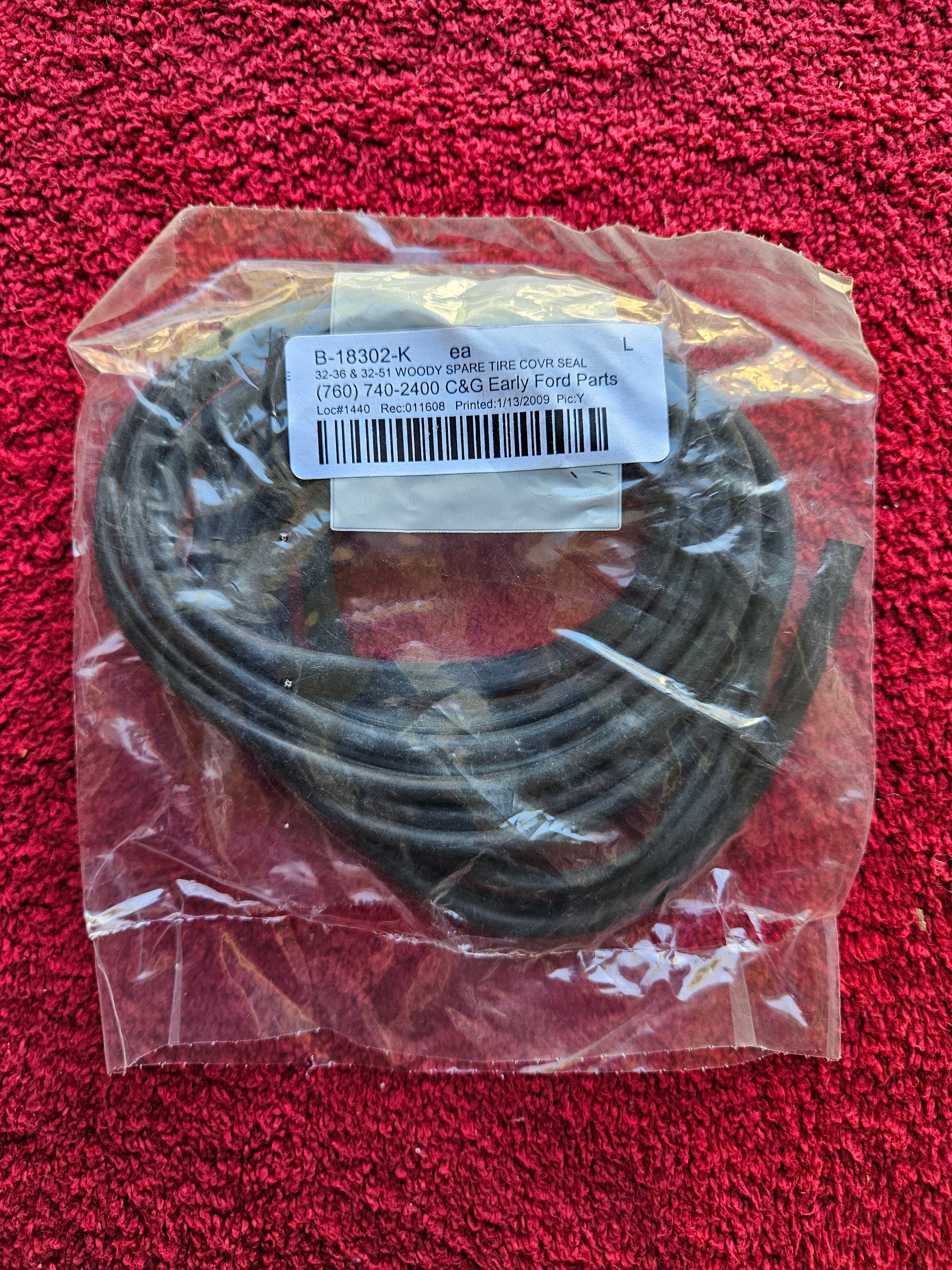 1932-1936 Ford B-18302-K Spare Tire Cover Seal NEW