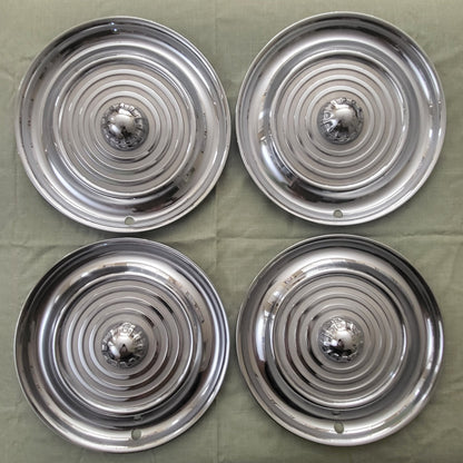 1956 Oldsmobile 88 Holiday Fiesta 15" Wheel Covers Hubcaps Excellent Original