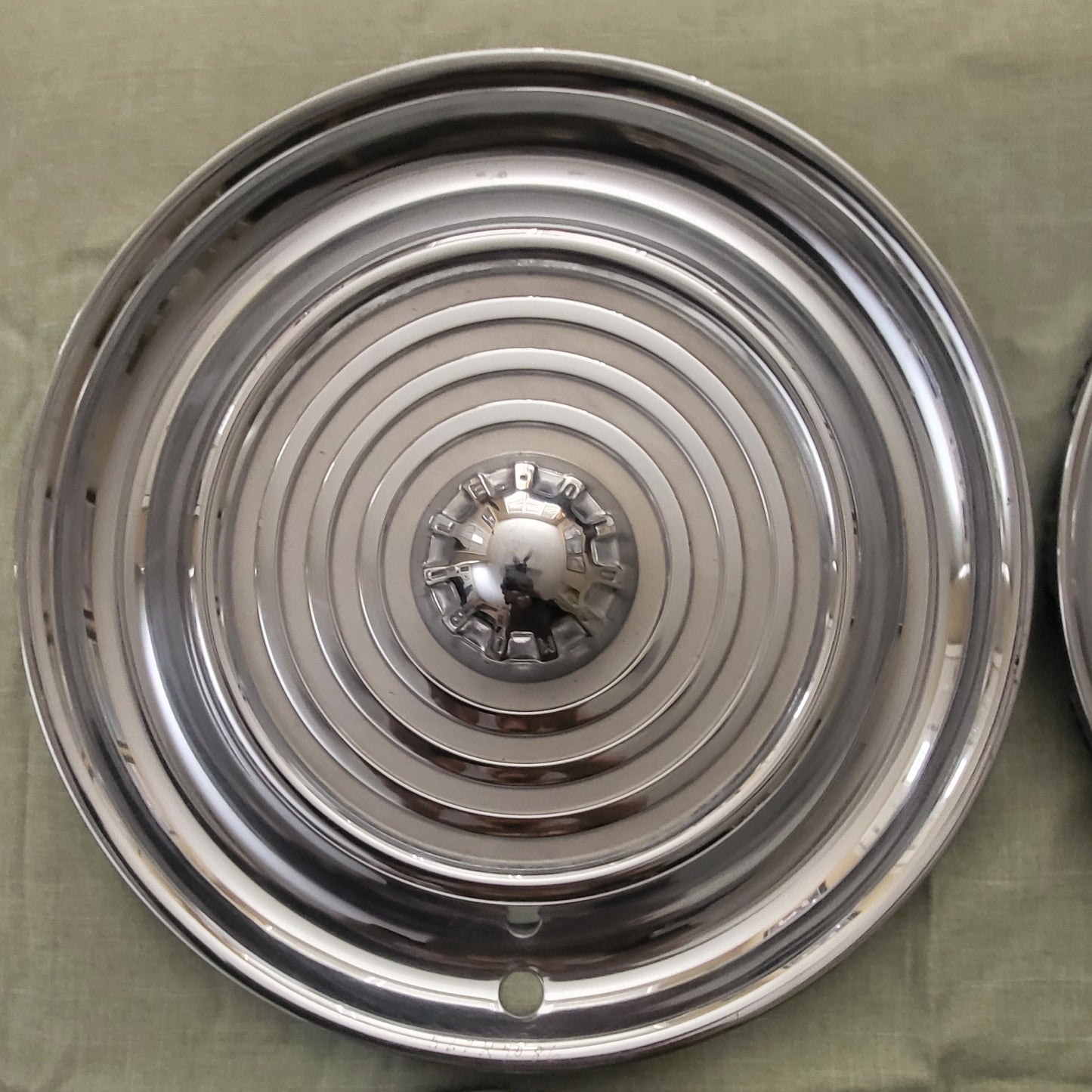 1956 Oldsmobile 88 Holiday Fiesta 15" Wheel Covers Hubcaps Excellent Original