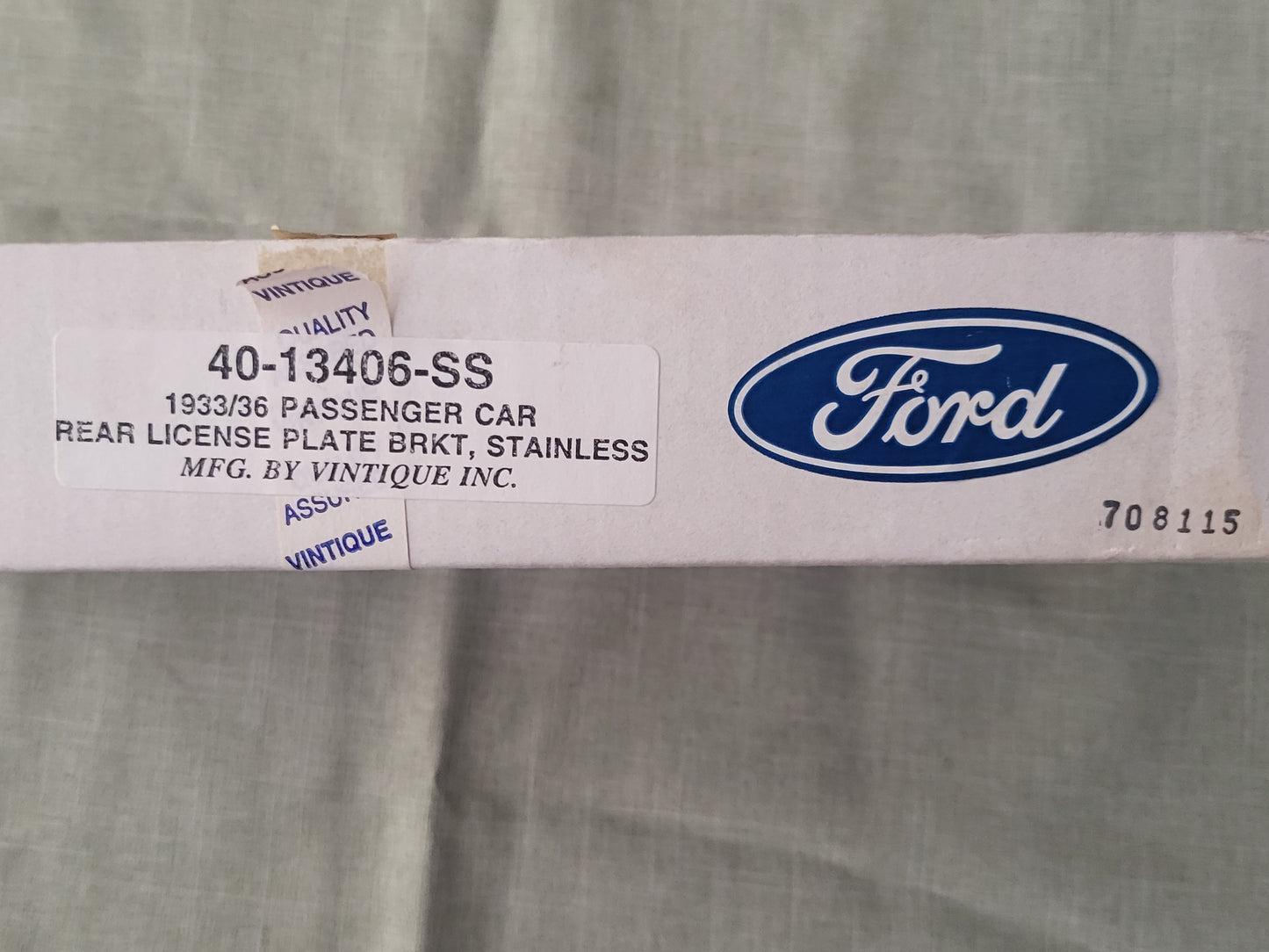 1933-1936 Ford Car Rear License Plate Bracket Mount Vintique Stainless NEW