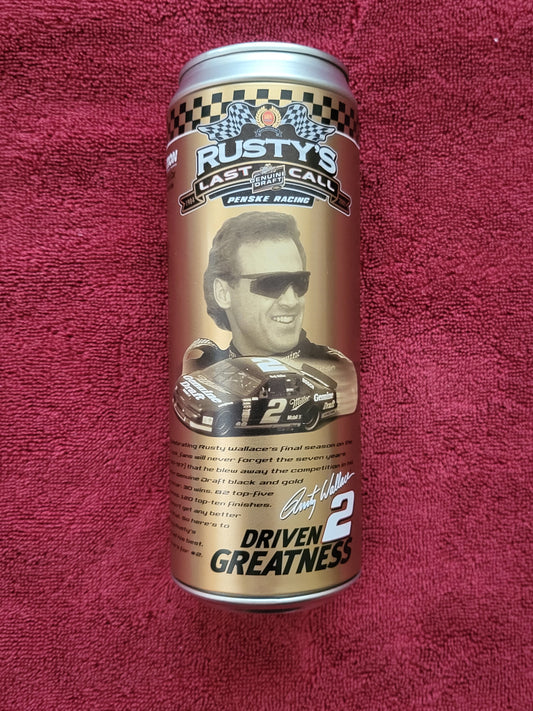 Rusty Wallace #2 Miller Genuine Draft Stock Car Beer Can Action 1:64 scale NEW