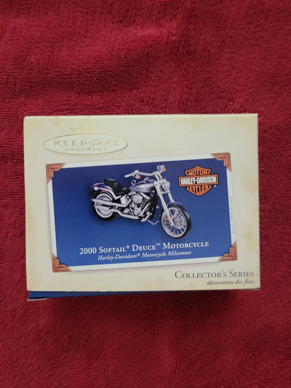 2000 Harley Davidson Softail Deuce Hallmark Keepsake Ornament NEW