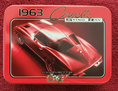 1963 Chevy Corvette Sting Ray Gold Black Collectors Tin ERTL NEW