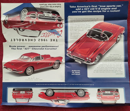 1962 Chevy Corvette Convertible Roman Red Danbury Mint 1:24 Scale NEW