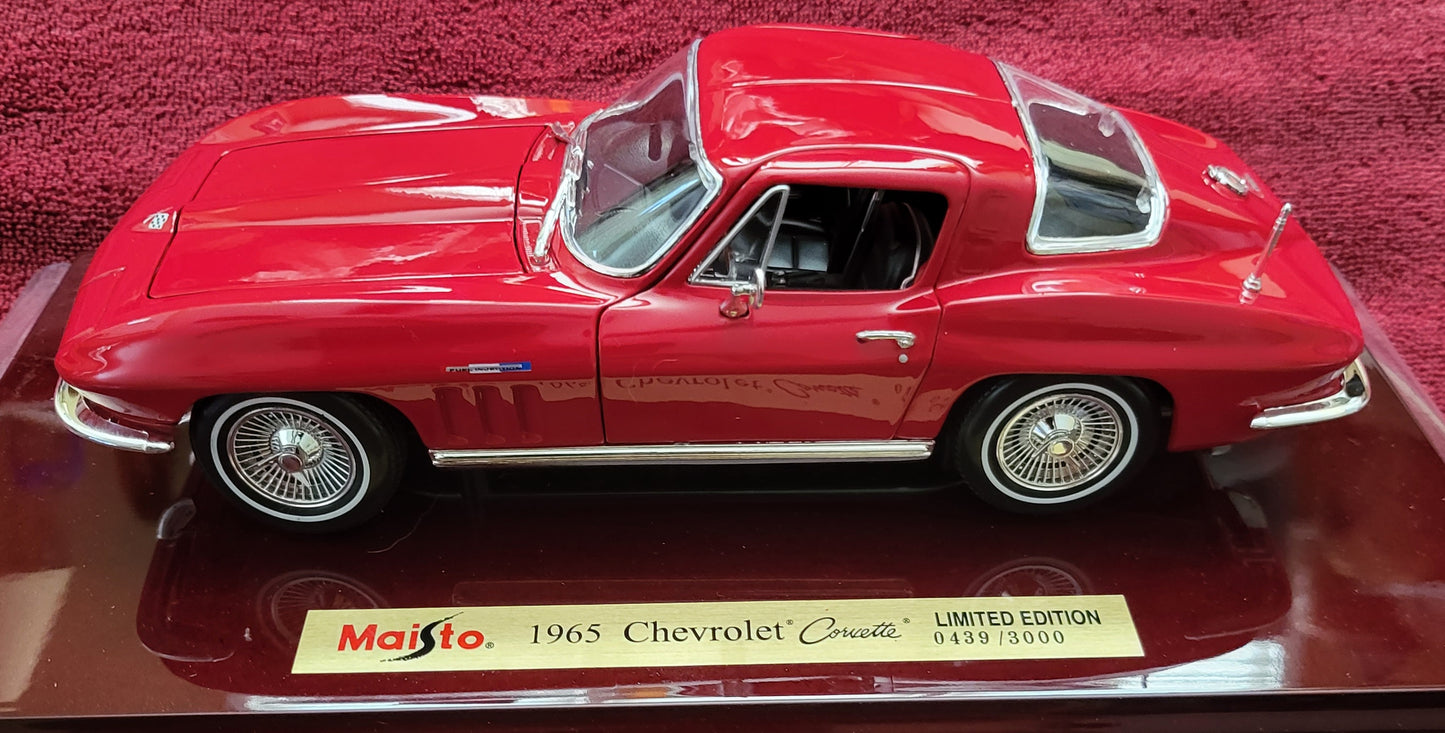 1965 Chevy Corvette Maisto 1:18 Scale Limited Edition 0439 of 3,000 NEW