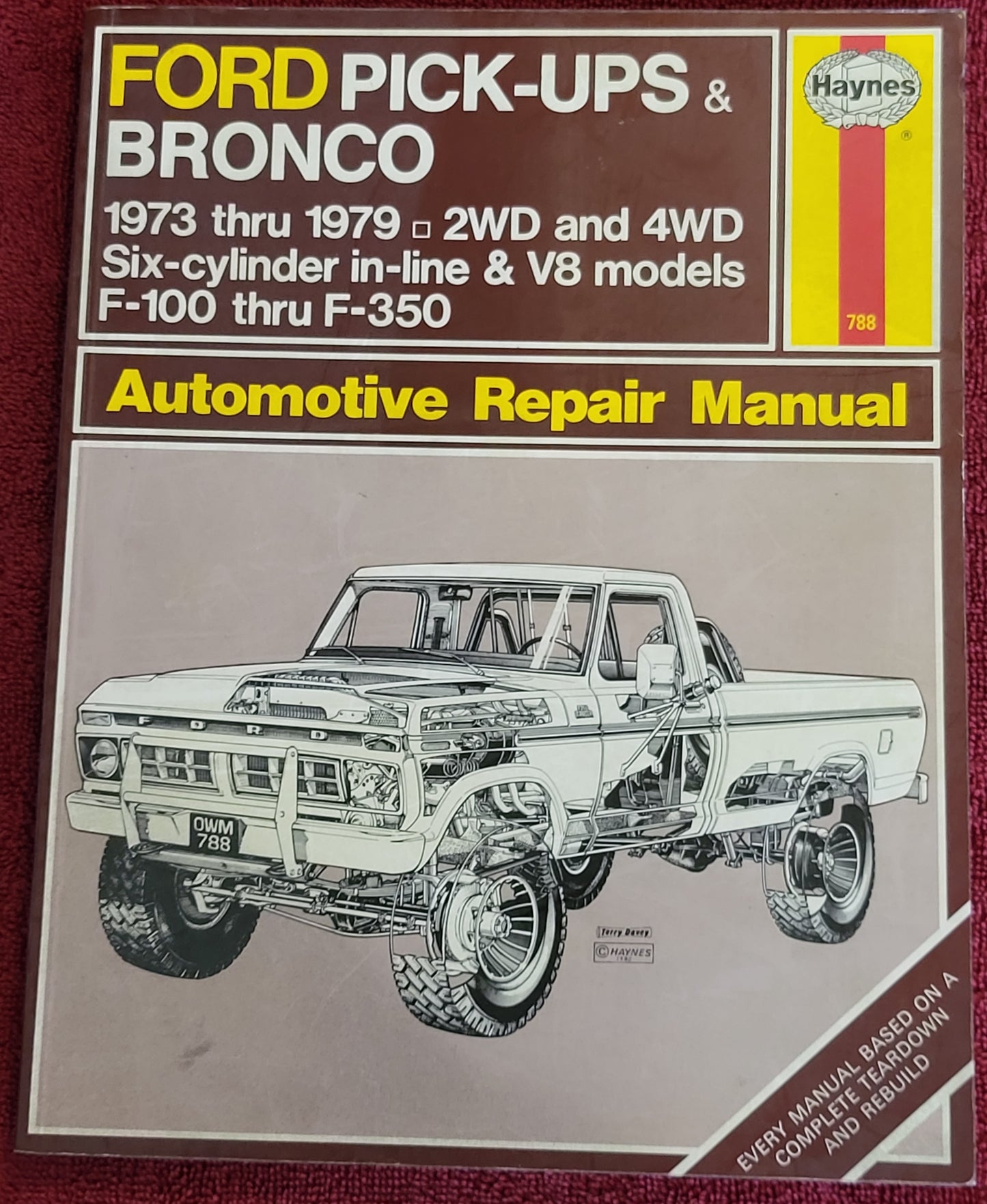 Haynes Ford F-Series Pick-ups & Bronco 1973-1979 2WD 4WD Repair Manual book 788 USED
